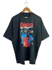 25SS/WISM別注/ITASHA PRINT L/S TEE/長袖Tシャツ/L/コットン/ブラック