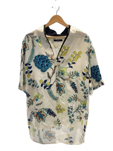 商品画像：ボタニカルプリント バンドカラーシャツ/46/--/WHT/総柄/22SST304 1