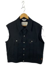 POLYESTER VEST/ベスト/M/ポリエステル/ブラック/23SS P-2