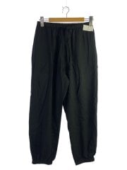 23SS/空紡オックスドローストリングパンツ/1/コットン/ブラック/X01-03025