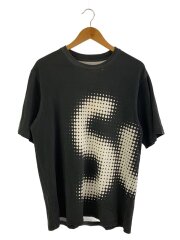 24SS/Halftone S/S Top/Tシャツ/M/コットン/ブラック