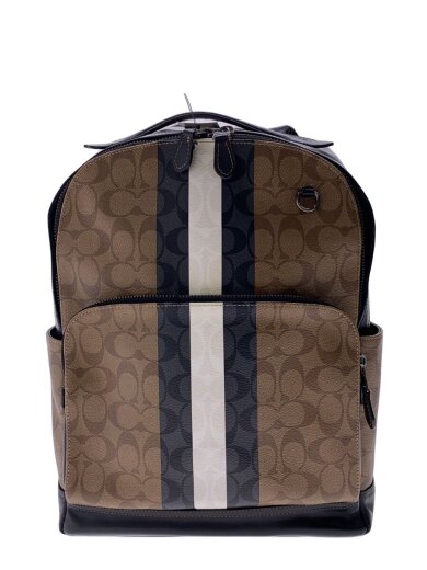 商品画像：グラハム/シグネチャリュック/レザー/ブラウン/総柄/C3230/角擦れ有 1