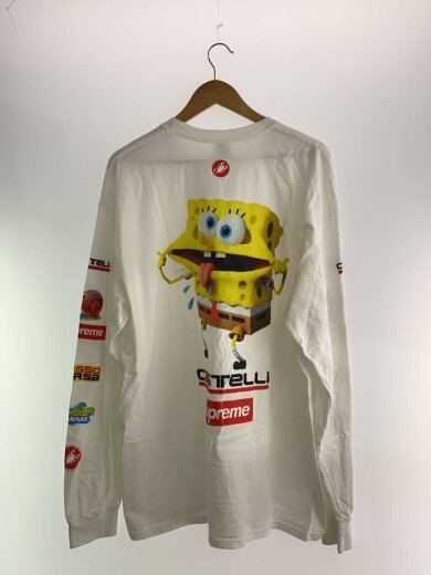 画像：Supreme25SS/SpongeBob Castelli Racing L/S Tee/長袖Tシャツ/XXL/コットン/WHT2