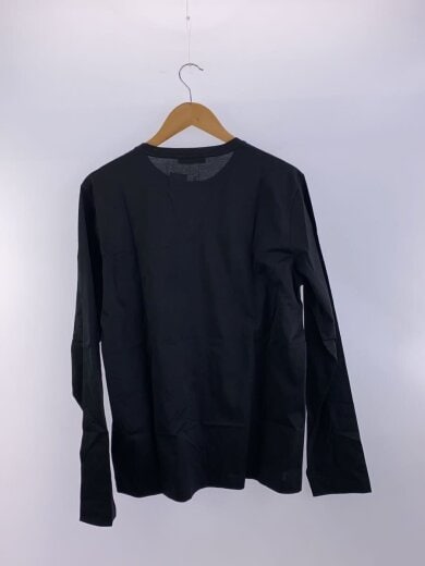 画像：PRADA2024年製/ロゴ刺繍長袖Tシャツ/L/コットン/ブラック/UJL12B2