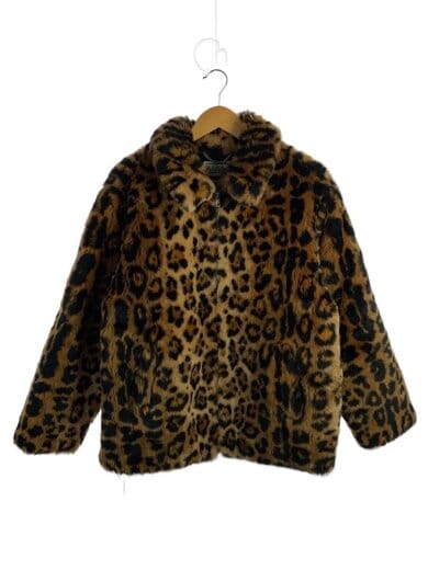 商品画像：LEOPARD FUR ZIP JACKET/ジャケット/M/フェイクファー/ブラウン/レオパード 1
