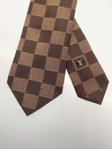商品画像：24SS/ダミエ・ポップ/ネクタイ/シルク/ブラウン/チェック/メンズ/M79657 4