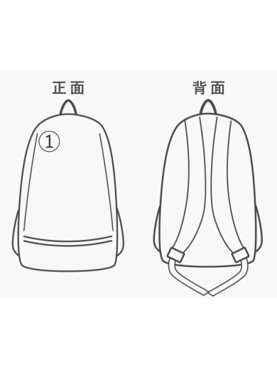 商品画像：BACKPACK STANDARD SOLID EO M/リュック/ポリエステル/BLK/無地/汚れ有 8