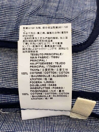 商品画像：1Bテーラードジャケット/48/コットン/インディゴ/センターベント/イタリア製 5