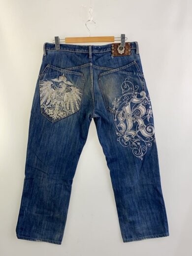 商品画像：Kanji Jeans/スタッズ/刺繍/ボトム/38/コットン/ブラック 2
