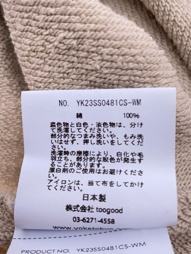 商品画像：23SS/Garment Dye Yoke Sweat Shirt/2/コットン/BEG/YK23SS0481CS-WM 5