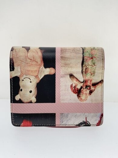 商品画像：2つ折り財布/レザー/レッド/総柄/レディース// 2