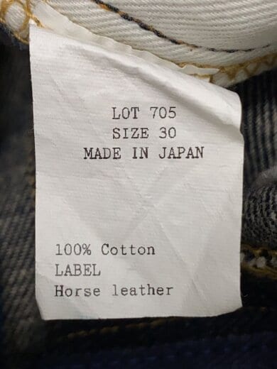 商品画像：DENIM TROUSERS W/ボトム/30/コットン/インディゴ/Lot 705// 5