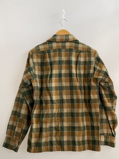 商品画像：70S/USA製/長袖シャツ/M/ウール/グリーン/チェック// 2