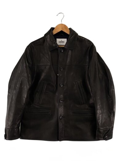 商品画像：Cowleather Carcoat/レザージャケット・ブルゾン/1/羊革/BLK/SCJK-CLG01// 1