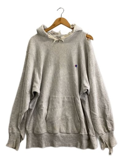 商品画像：90s/刺繍タグ/REVERSE WEAVE/USA製/襤褸/目有/パーカー/XL/コットン/グレー// 1