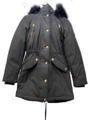 タグ付き/ファー付き/ダウンコート/ダウンジャケット/XS/BLK/77Q4507M82