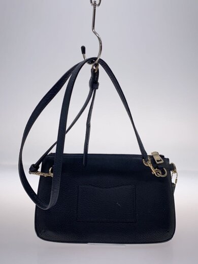 商品画像：ダブルガセットクロスボディ/ショルダーバッグ/レザー/BLK/無地/F53157 3