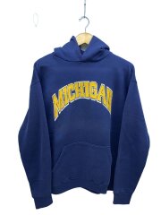 USA製/カレッジロゴ/ミシガン/パーカー/L/コットン/NVY/プルオーバー