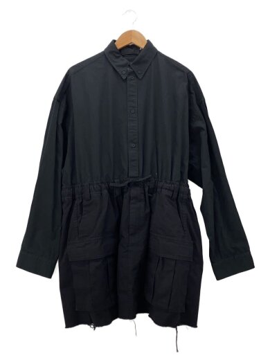 商品画像：タグ付/UNISEX PATCHED CARGO SHIRT/長袖シャツ/1/BLK/720102/イタリア製 1