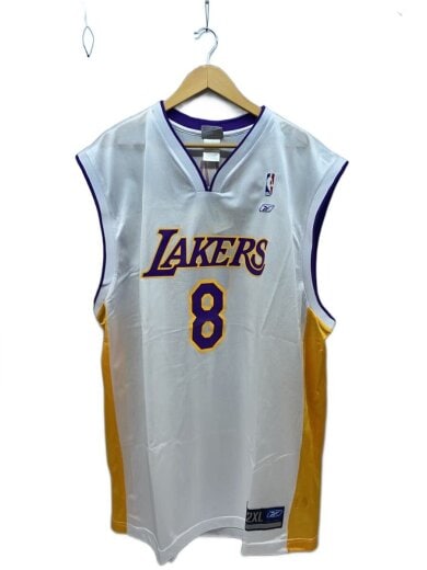 商品画像：NBA/8/コービー・ブライアント/タンクトップ/XXL/ポリエステル/WHT/プリント 1