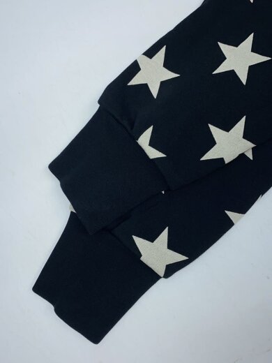 商品画像：ジップパーカー/L/コットン/BLK/総柄 5