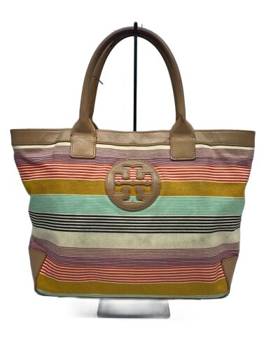 商品画像：トートバッグ/キャンバス/マルチカラー/ボーダー 1