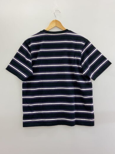 商品画像：Tシャツ/M/コットン/BLK/ストライプ/1140281 2