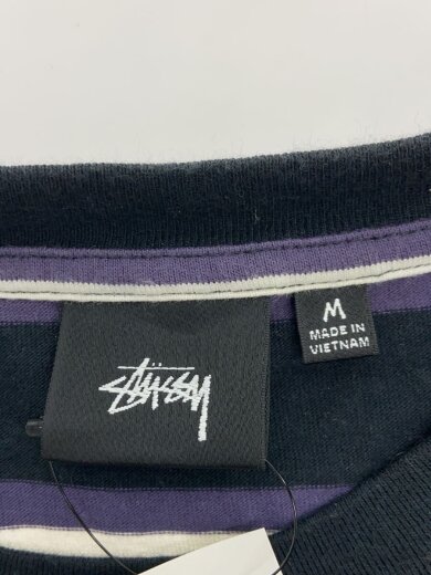 商品画像：Tシャツ/M/コットン/BLK/ストライプ/1140281 3