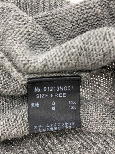 商品画像：長袖ワンピース/FREE/リネン/GRY/01213NO01// 4