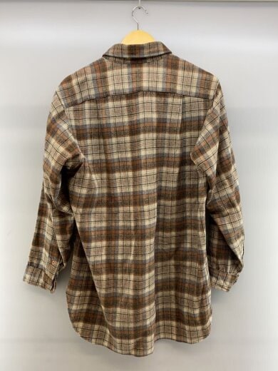 商品画像：70s/USA製/ウールチェックシャツ/バージンウール100/長袖シャツ/17/ウール/BRW/チェック 2