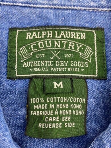 画像：RALPH LAURENCOUNTRY/デニムワークシャツジャケット/M/コットン/IDG3