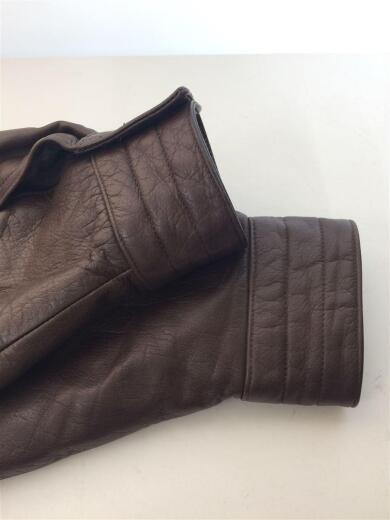 画像：その他ブランドSIMPLE THINGS/レザーブルゾン/牛革/LL/ハイネック/ブラウン/ドローコード/カウハイド5