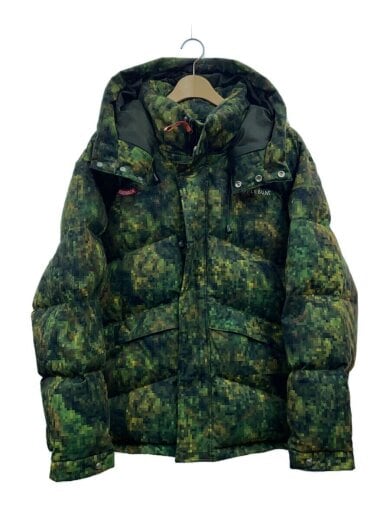 商品画像：×CRSB raidback Pixel Camo Innercotton Hood Jacket/L/グリーン 1