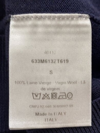 画像：Dior HOMMEハイゲージニット・セーター(薄手)/S/ウール/NVY/633M613ZT6194