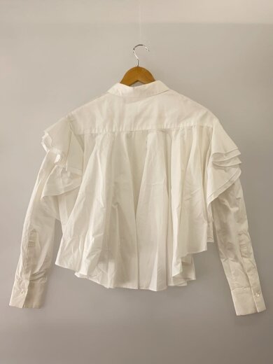 商品画像：長袖シャツ/フリル/コットン/WHT/白// 2