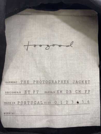 商品画像：THE PHOTOGRAPHER JACKET/ジャケット/開襟/シングル/4/コットン/BLK 3
