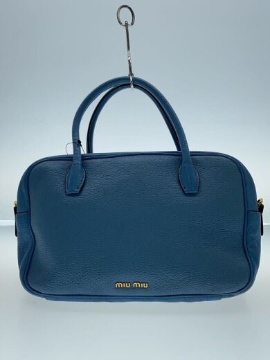 商品画像：ハンドバッグ/ショルダー/2WAY/レザー/バイカラー/BLU/ロゴ 3