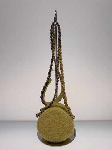 商品画像：ラウンドツイード/チェーンショルダーバッグ/マトラッセ/ツイード/YLW/ココマーク/ロゴ 3