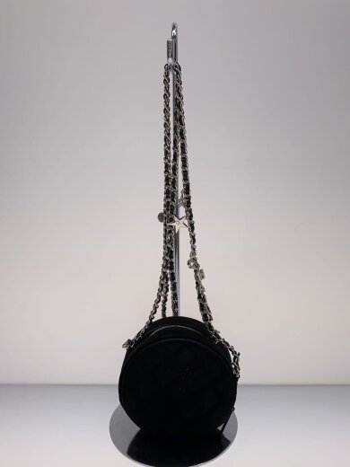 商品画像：ココスターラウンド/チェーンショルダーバッグ/マトラッセ/スウェード/BLK/黒 3