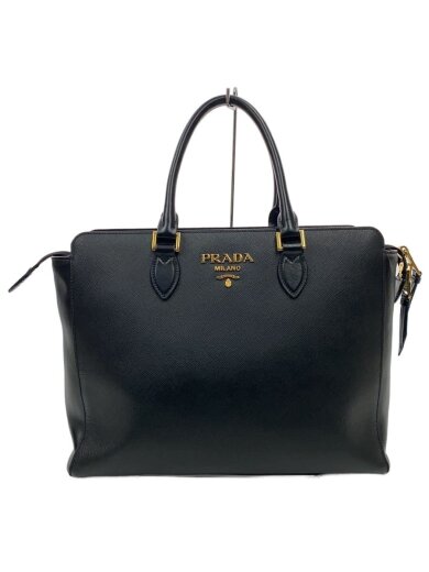 商品画像：トートバッグ/レザー/BLK/黒/2WAY/1BA229 1