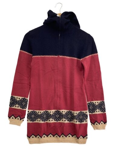 商品画像：ニット・セーター(薄手)/34/ウール/マルチカラー/総柄//ココマーク/フロントジップ/ニットパーカ 1