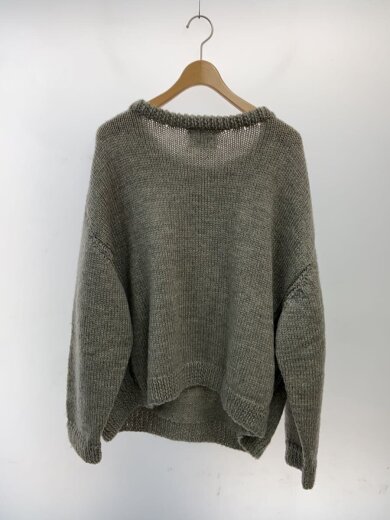 商品画像：19AW/ハンドニットカレッジスウェット/アクリル/GRY/グラフィック 2