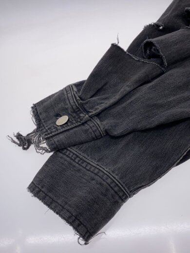 商品画像：DESTROY PULLOVER DENIM SHIRT/長袖シャツ/ジップアップ/FREE/コットン/BLK 5