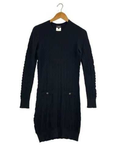 商品画像：長袖ワンピース/36/カシミア/BLK/P75352K10778// 1