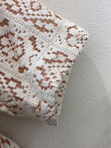 商品画像：KNIT LACE OPEN COLLAR H/S SHIRT/襟汚れ有/L/コットン/22SS-SY5// 5