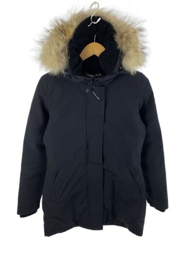 画像：CANADA GOOSEロングダウンジャケット/S/ナイロン/BLK/3037JL1