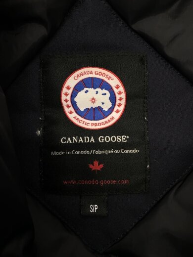 画像：CANADA GOOSEロングダウンジャケット/S/ナイロン/BLK/3037JL3