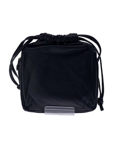 商品画像：DRAWSTRING WALLET/2つ折り財布/レザー/BLK/メンズ/B01WWL-56 1