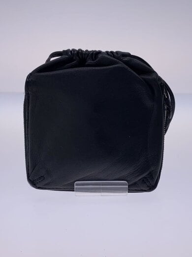 商品画像：DRAWSTRING WALLET/2つ折り財布/レザー/BLK/メンズ/B01WWL-56 2