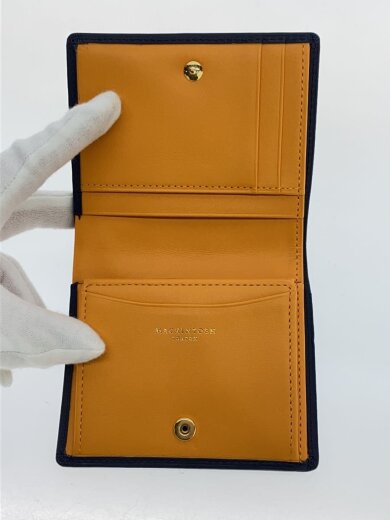 商品画像：2つ折り財布/レザー/NVY/メンズ 4